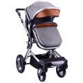 La poussette de bébé High Landscape peut s&#39;asseoir et s&#39;allonger portable pliante bidirectionnelle à quatre roues amortisseur pour enfants poussette de bébé